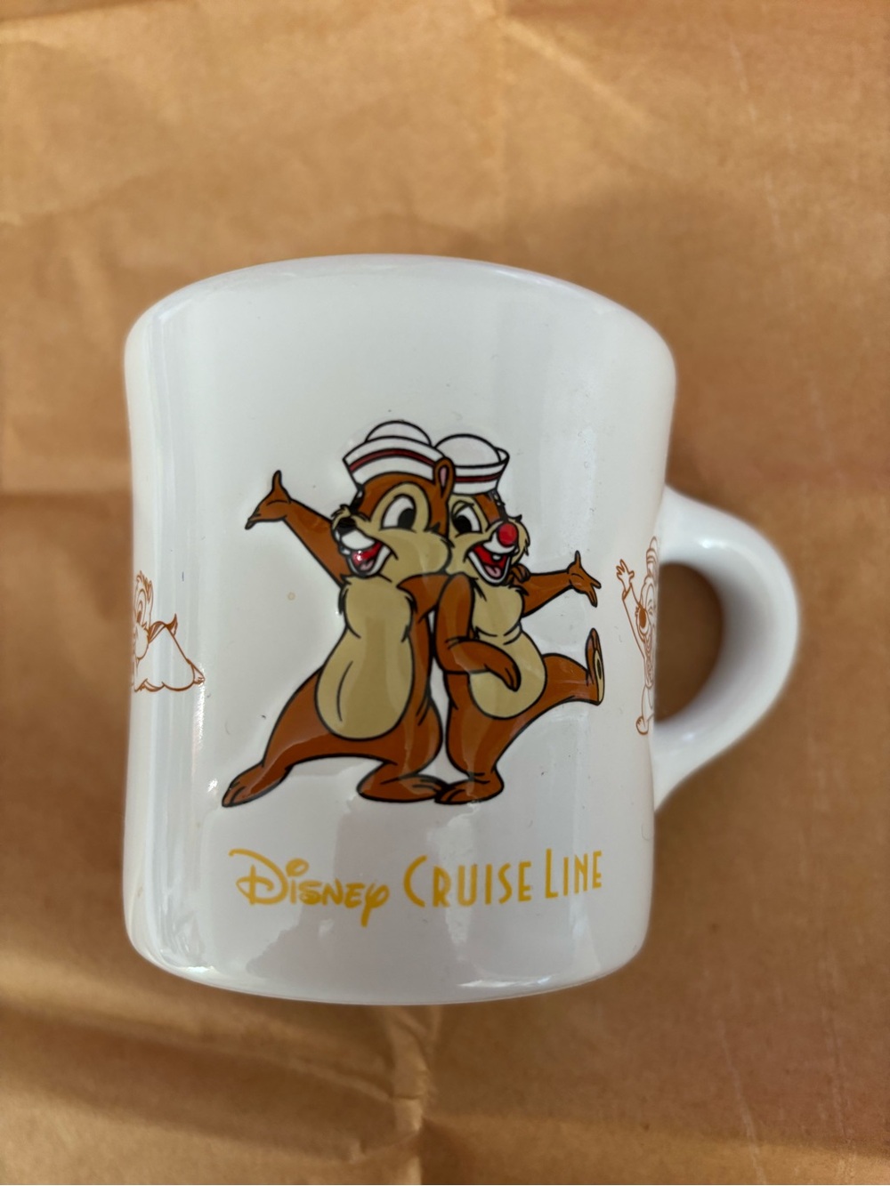 Chip ‘n’ Dale White Ceramic Disney Cruise Line Mug